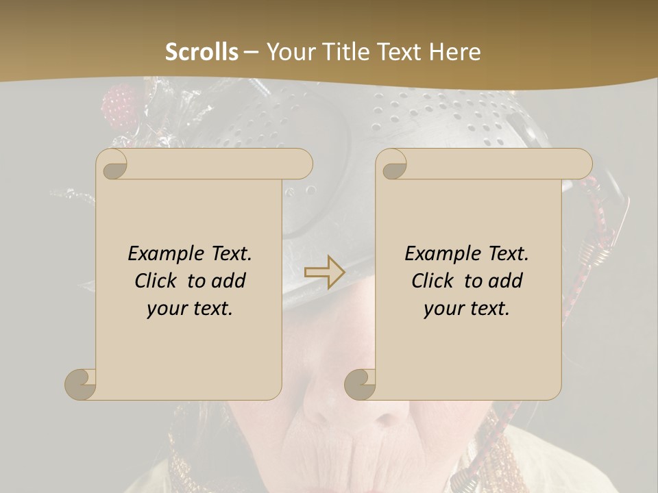 Shield Metal Scarf PowerPoint Template