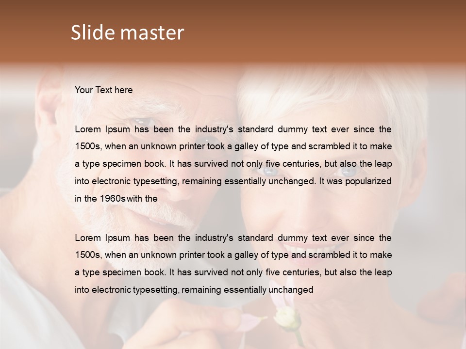 Male Pulling Elderly PowerPoint Template