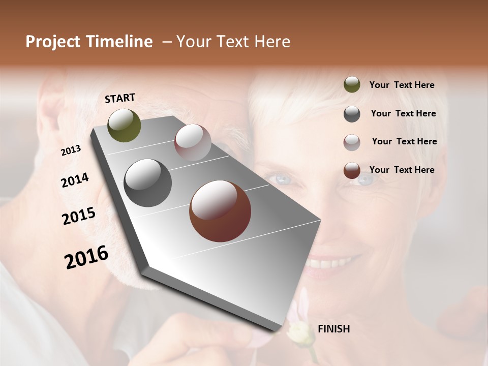 Male Pulling Elderly PowerPoint Template