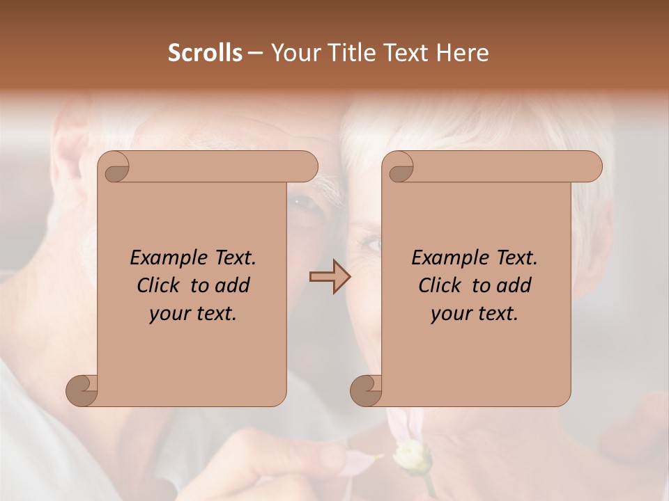 Male Pulling Elderly PowerPoint Template