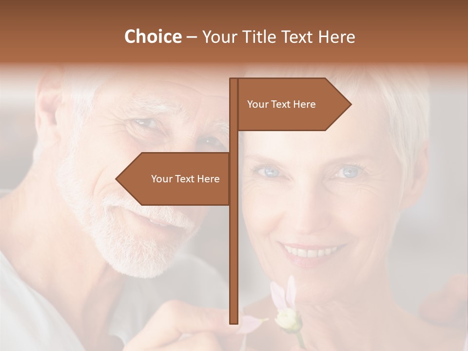Male Pulling Elderly PowerPoint Template