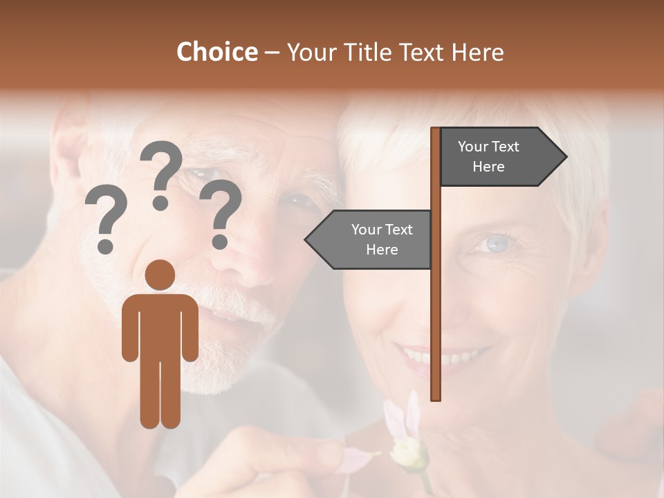 Male Pulling Elderly PowerPoint Template