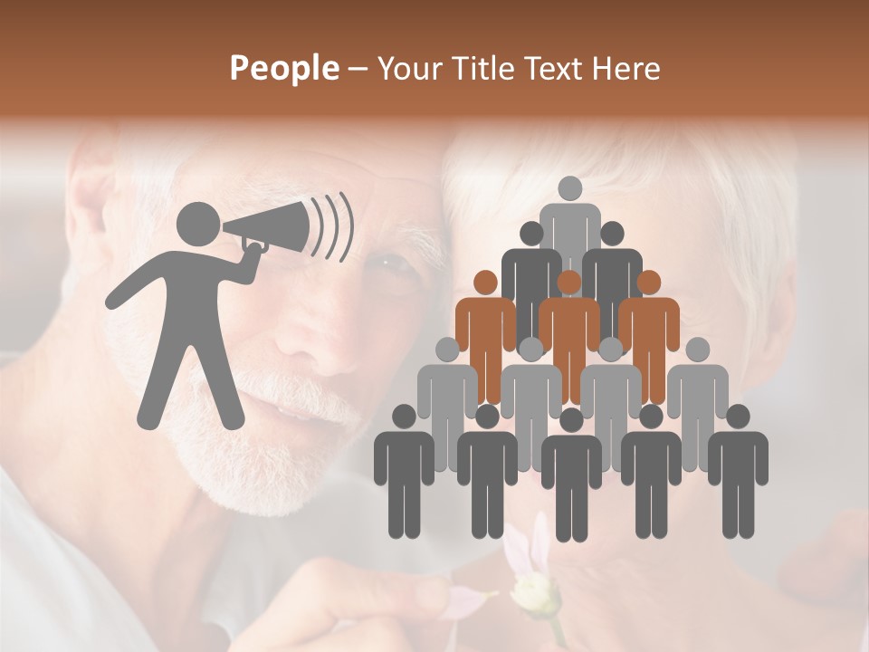 Male Pulling Elderly PowerPoint Template