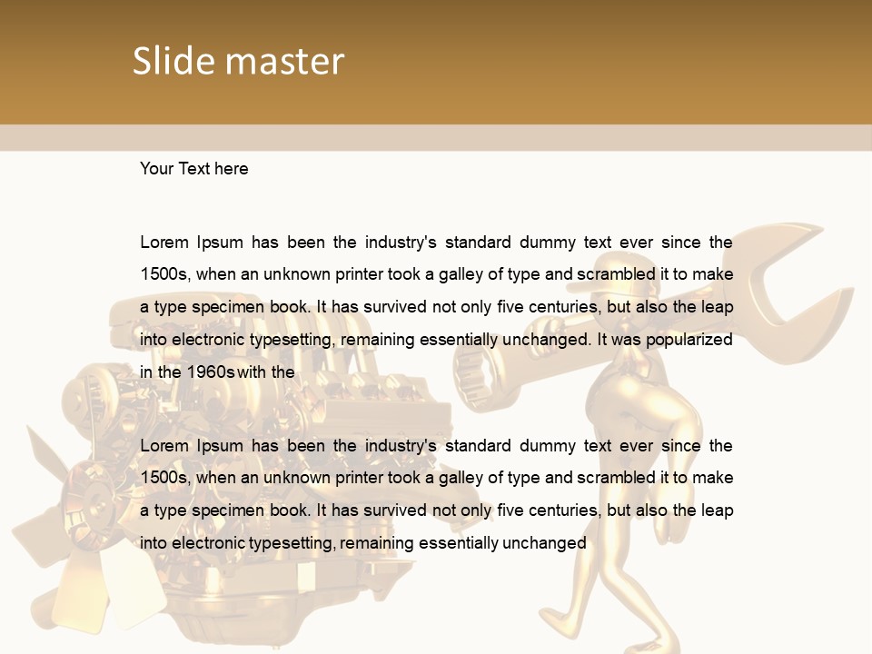 Auto Idiom Mechanic PowerPoint Template