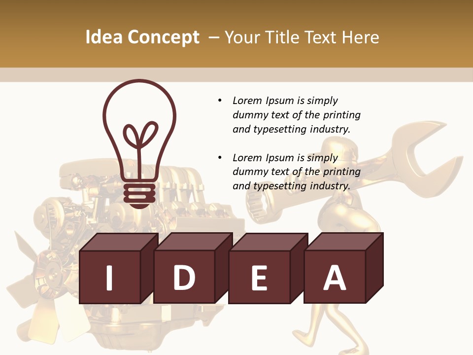 Auto Idiom Mechanic PowerPoint Template