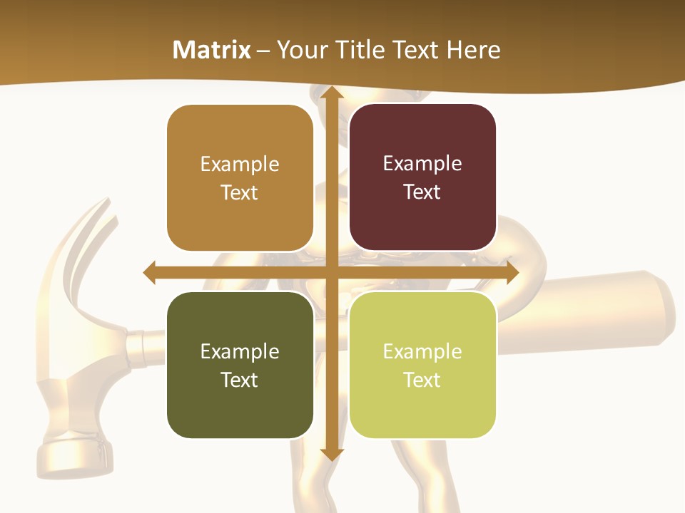 Contractor Isolated Hammer PowerPoint Template
