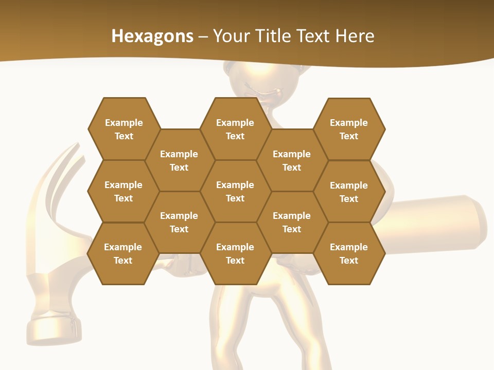 Contractor Isolated Hammer PowerPoint Template