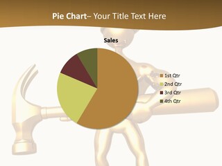 Contractor Isolated Hammer PowerPoint Template