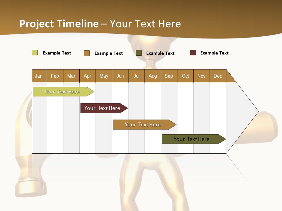 Contractor Isolated Hammer PowerPoint Template