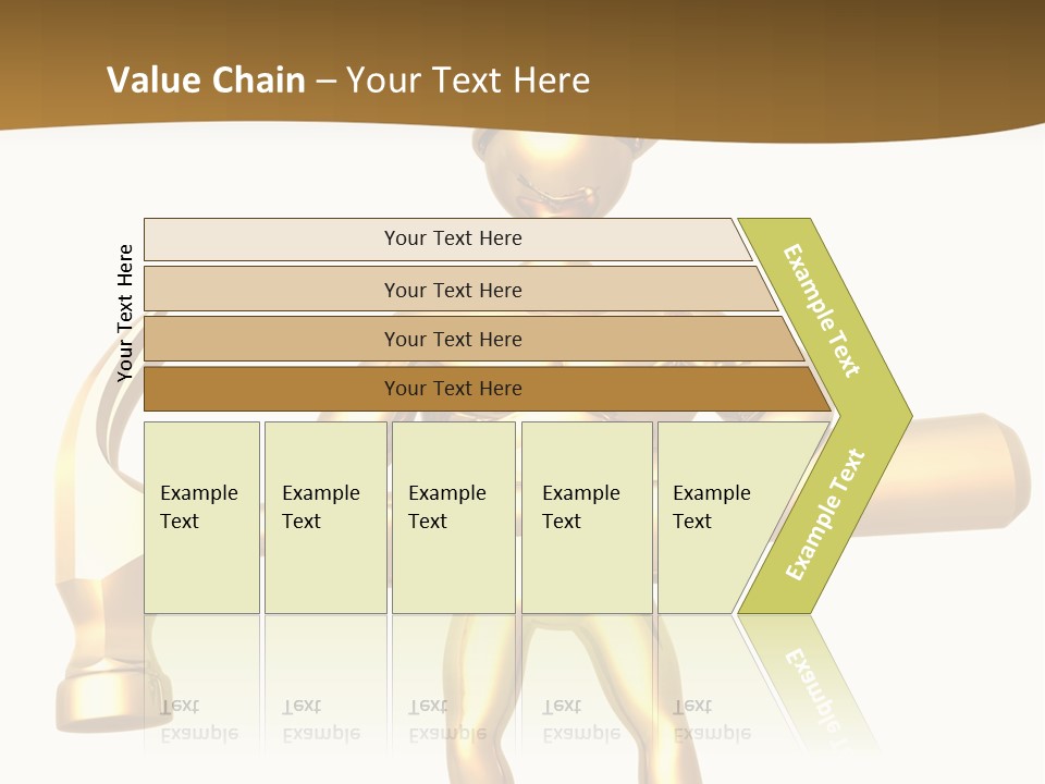 Contractor Isolated Hammer PowerPoint Template