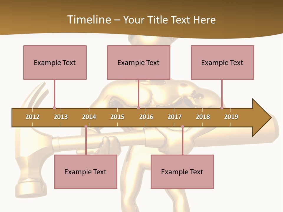 Contractor Isolated Hammer PowerPoint Template