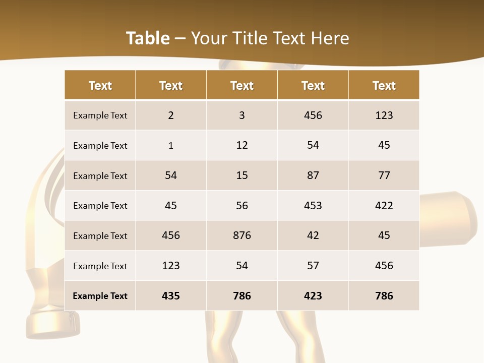 Contractor Isolated Hammer PowerPoint Template