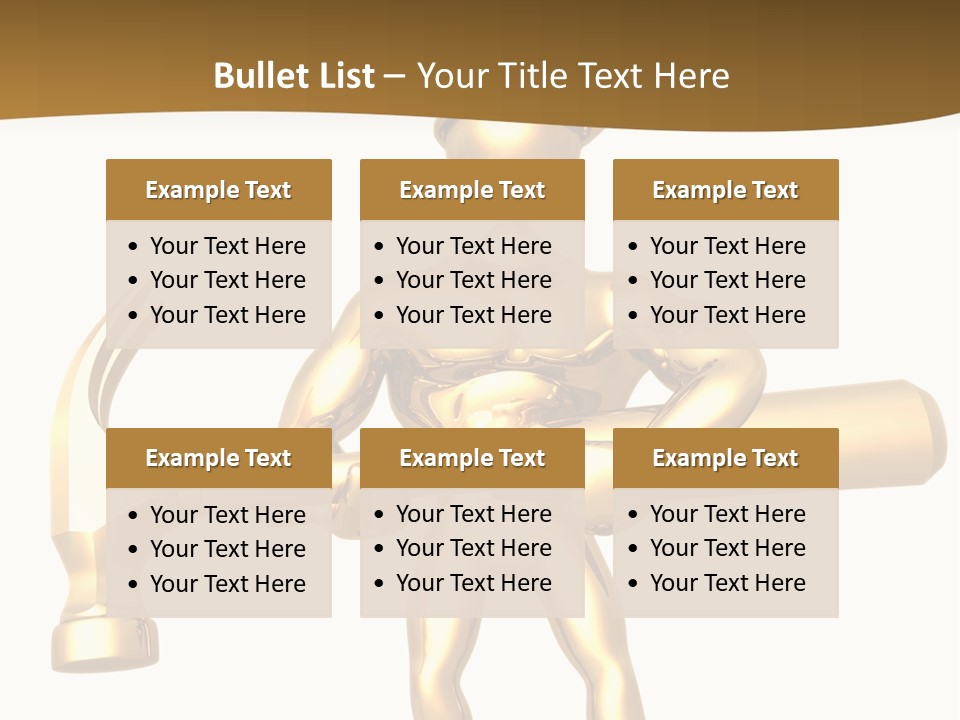 Contractor Isolated Hammer PowerPoint Template
