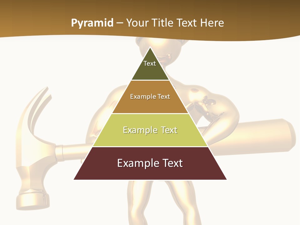 Contractor Isolated Hammer PowerPoint Template