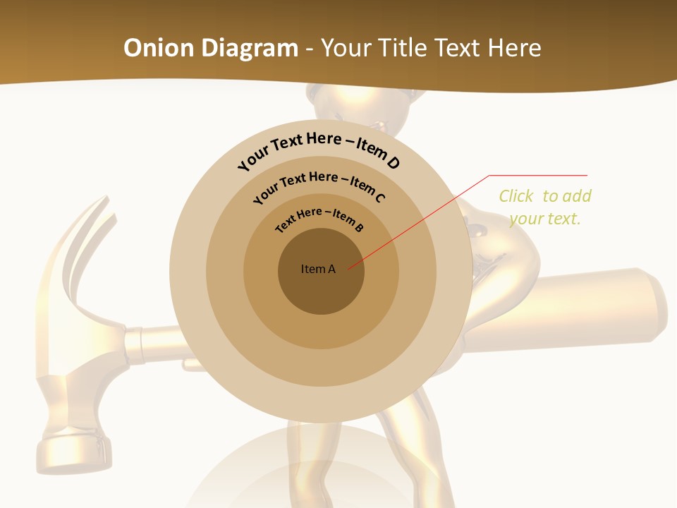 Contractor Isolated Hammer PowerPoint Template