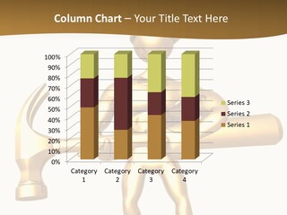 Contractor Isolated Hammer PowerPoint Template