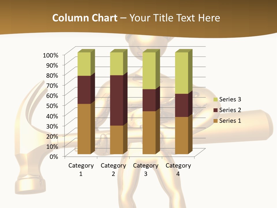 Contractor Isolated Hammer PowerPoint Template