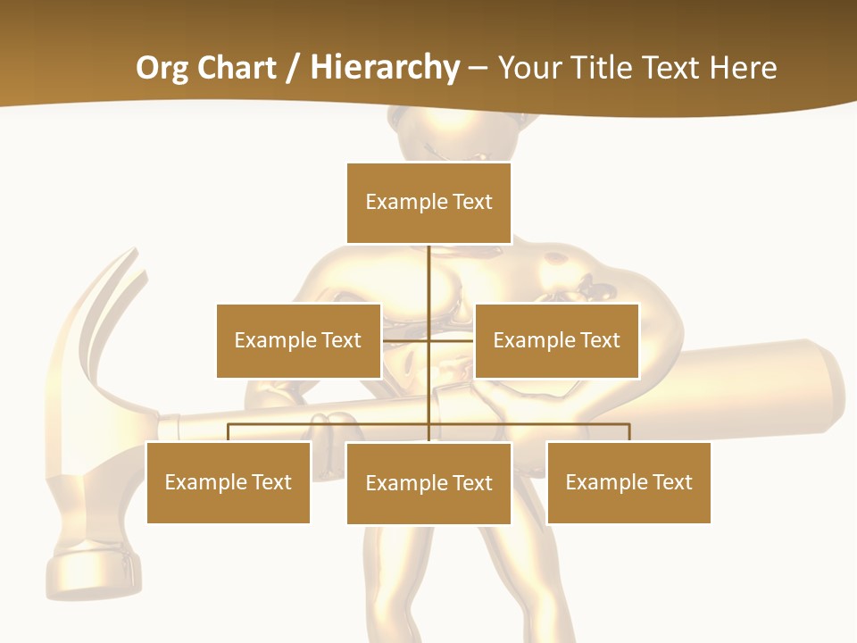 Contractor Isolated Hammer PowerPoint Template