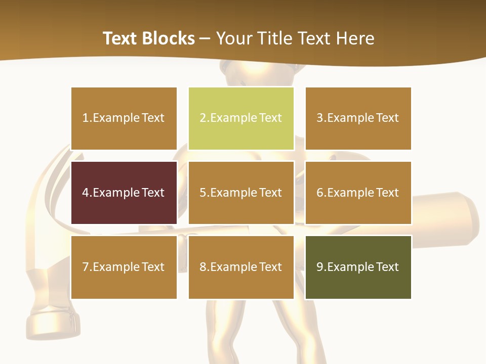 Contractor Isolated Hammer PowerPoint Template