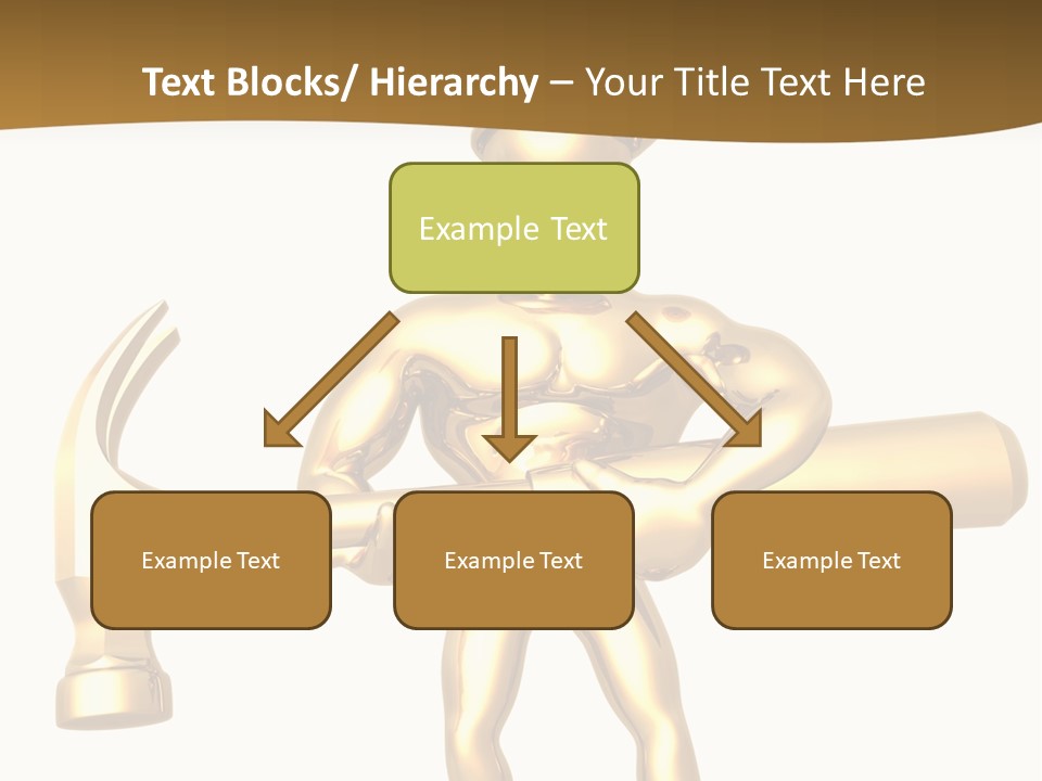 Contractor Isolated Hammer PowerPoint Template