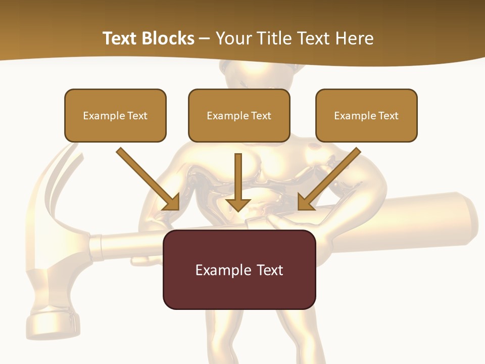 Contractor Isolated Hammer PowerPoint Template