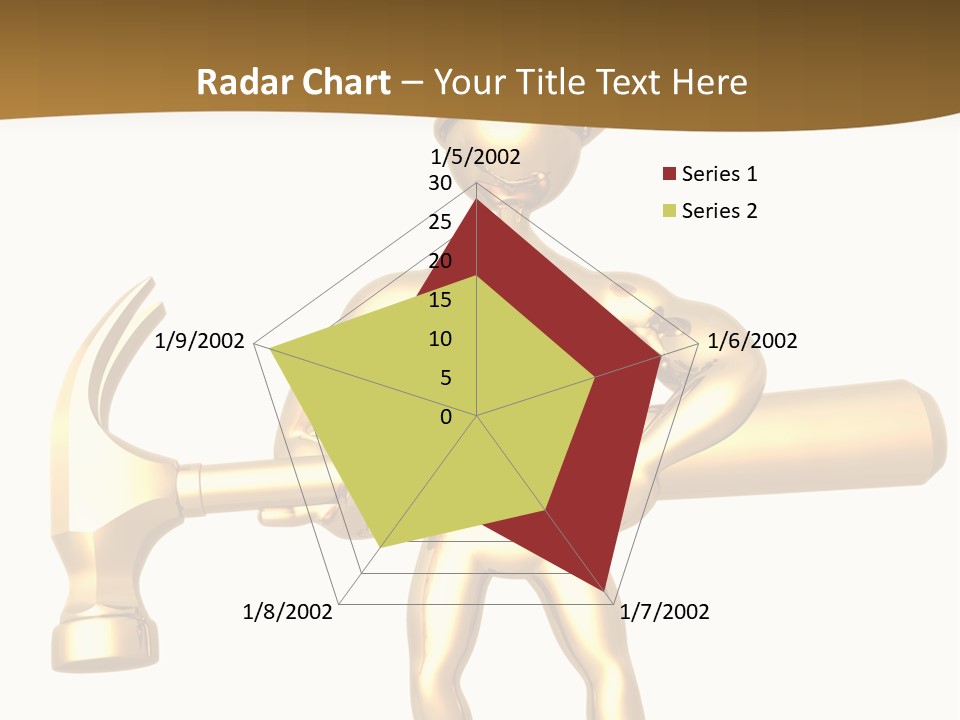 Contractor Isolated Hammer PowerPoint Template