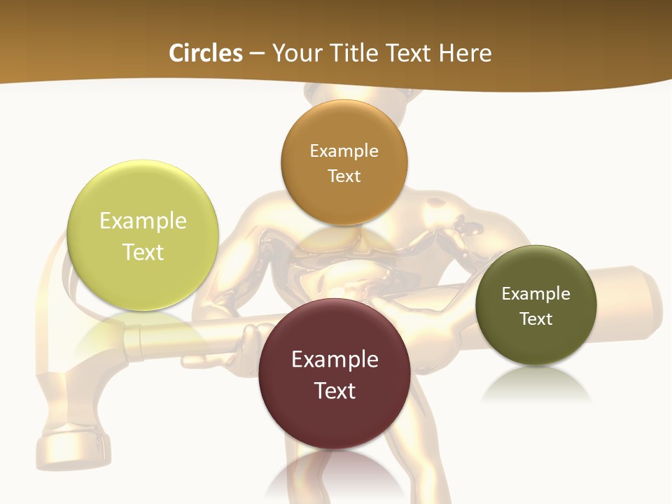 Contractor Isolated Hammer PowerPoint Template