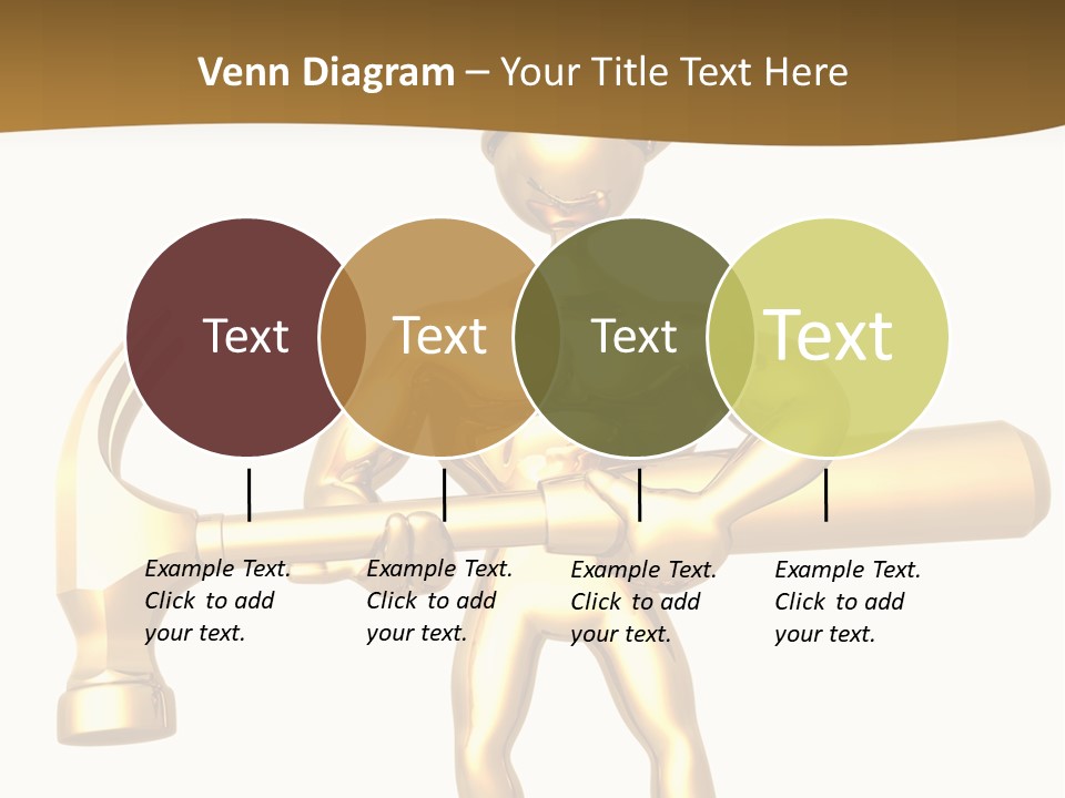 Contractor Isolated Hammer PowerPoint Template