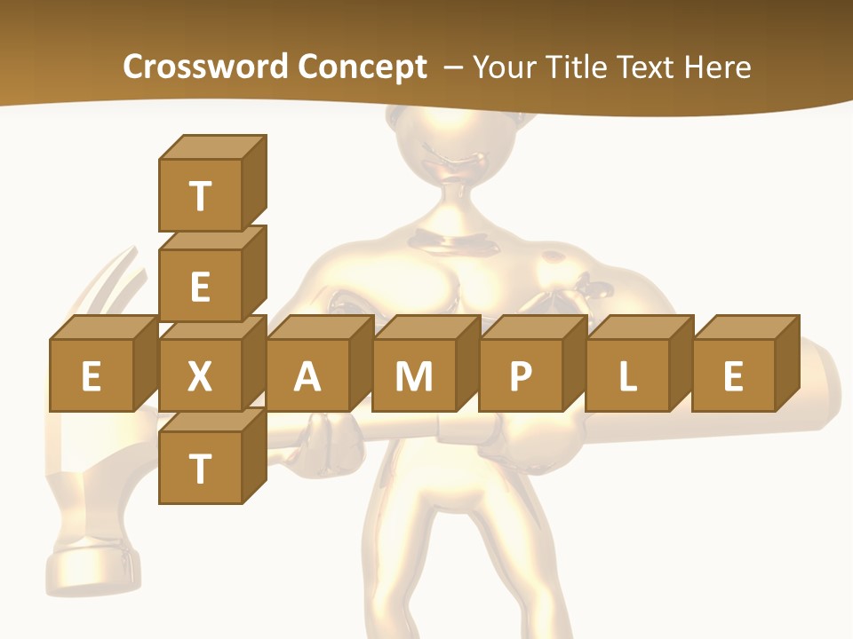 Contractor Isolated Hammer PowerPoint Template