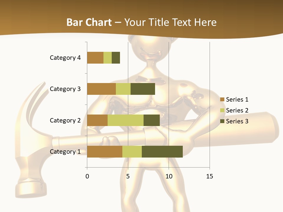 Contractor Isolated Hammer PowerPoint Template