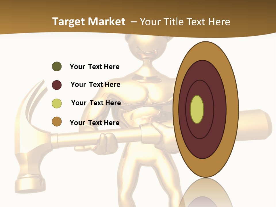 Contractor Isolated Hammer PowerPoint Template
