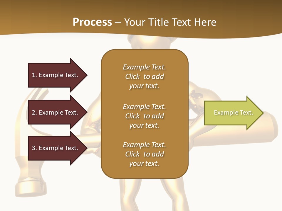 Contractor Isolated Hammer PowerPoint Template