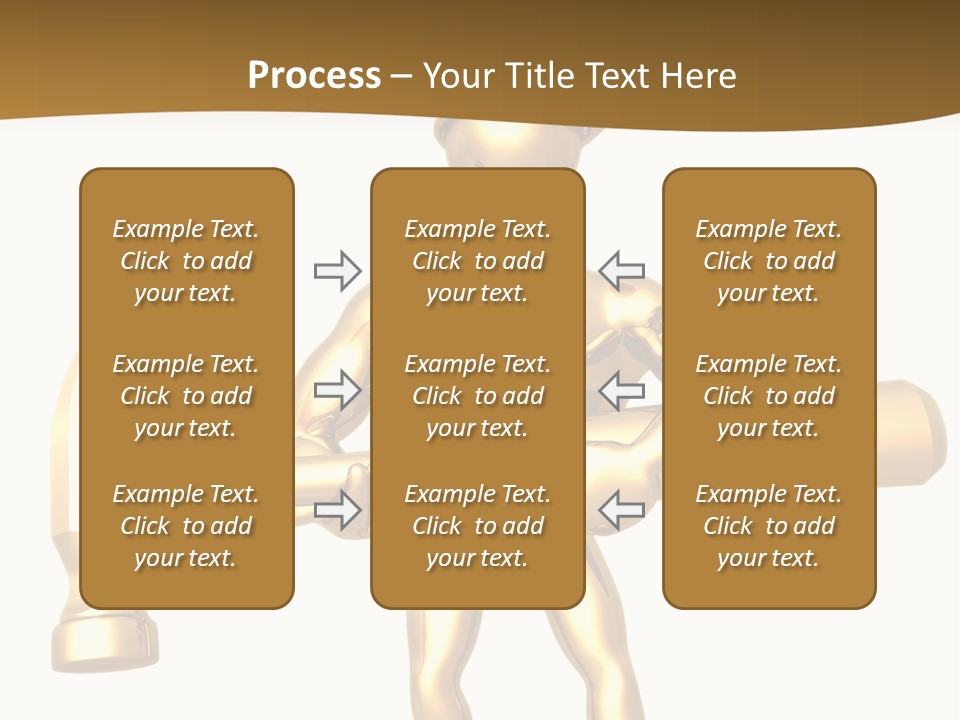 Contractor Isolated Hammer PowerPoint Template