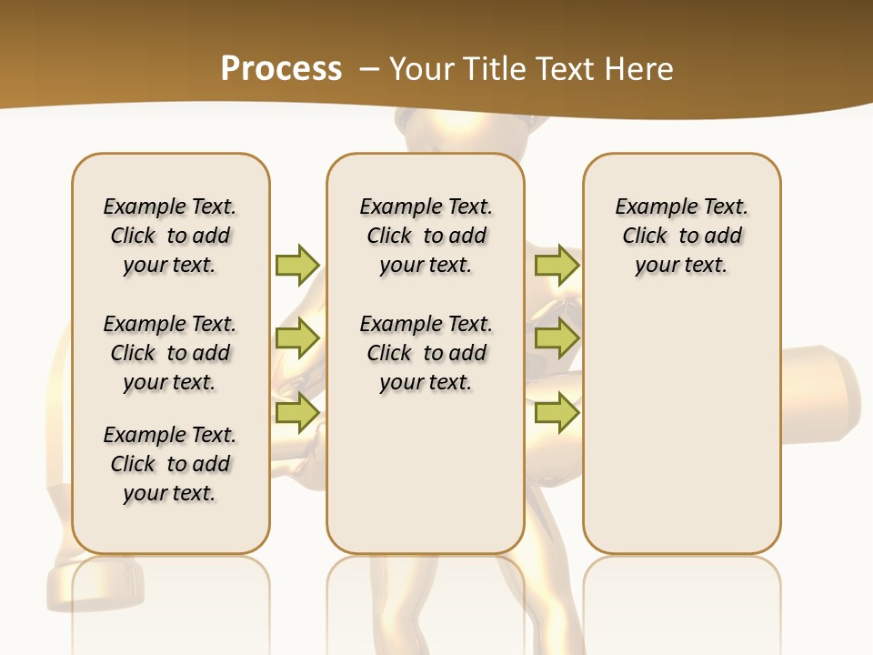 Contractor Isolated Hammer PowerPoint Template