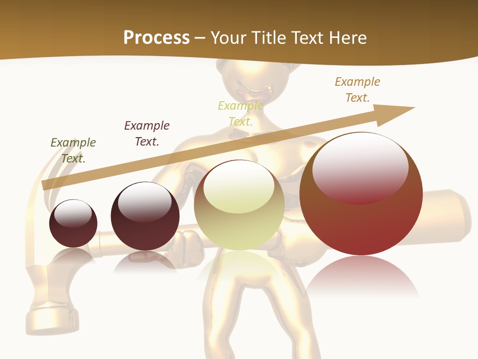 Contractor Isolated Hammer PowerPoint Template
