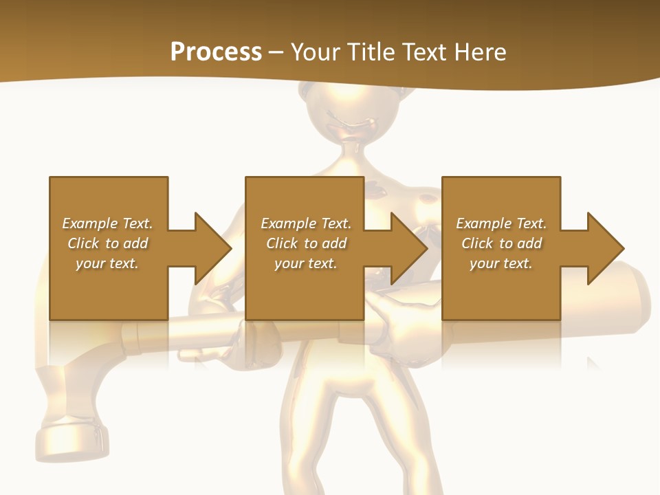 Contractor Isolated Hammer PowerPoint Template