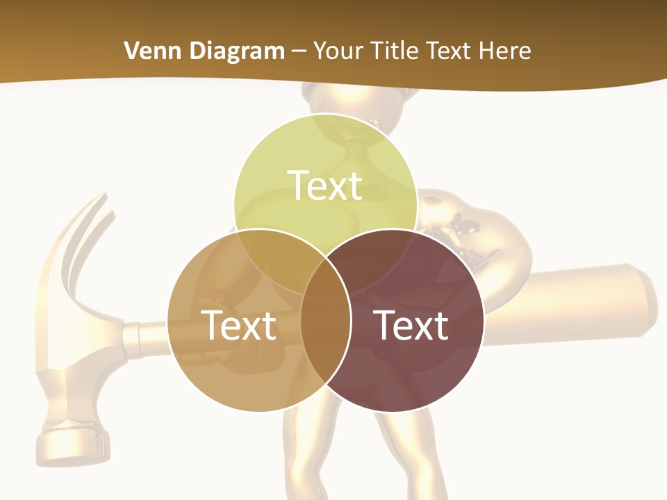 Contractor Isolated Hammer PowerPoint Template