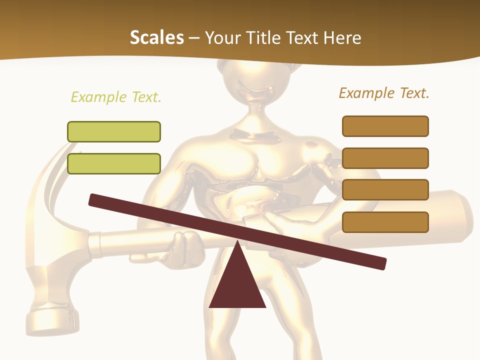 Contractor Isolated Hammer PowerPoint Template
