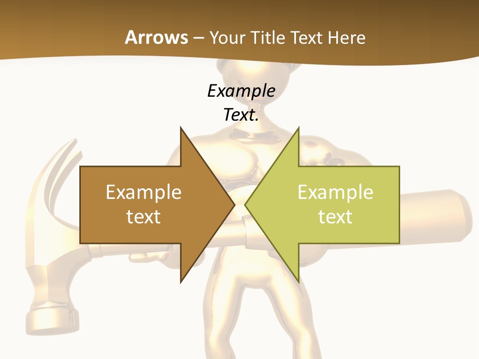 Contractor Isolated Hammer PowerPoint Template