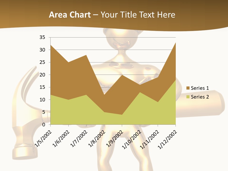 Contractor Isolated Hammer PowerPoint Template