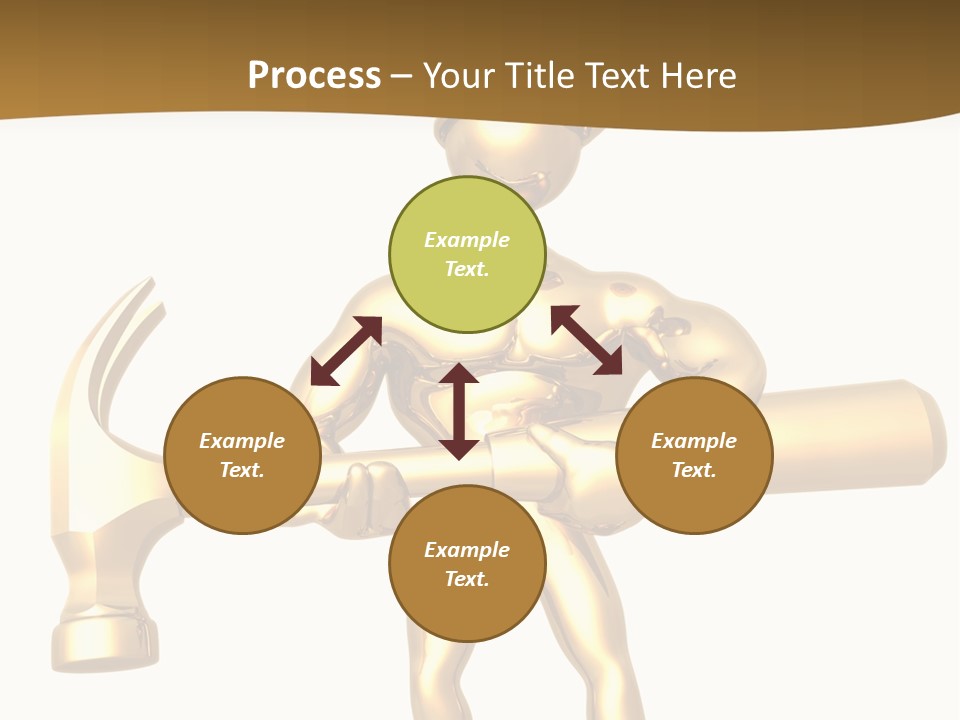 Contractor Isolated Hammer PowerPoint Template