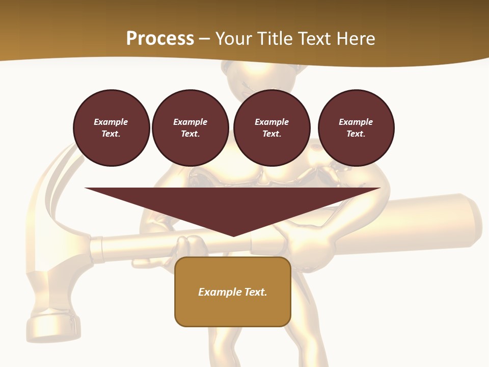 Contractor Isolated Hammer PowerPoint Template