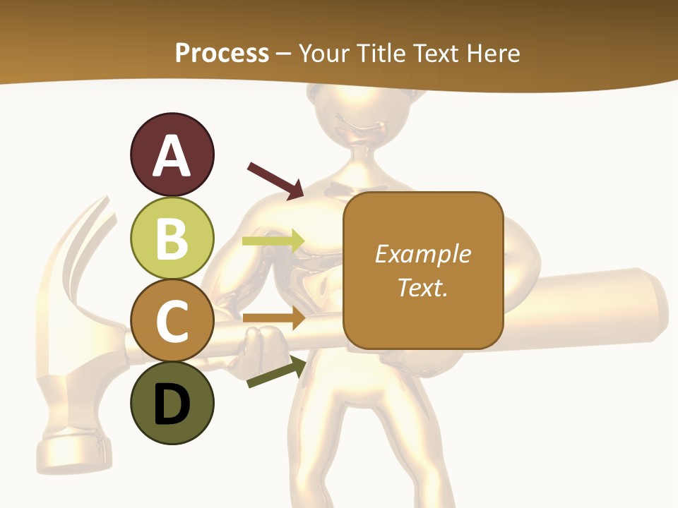 Contractor Isolated Hammer PowerPoint Template