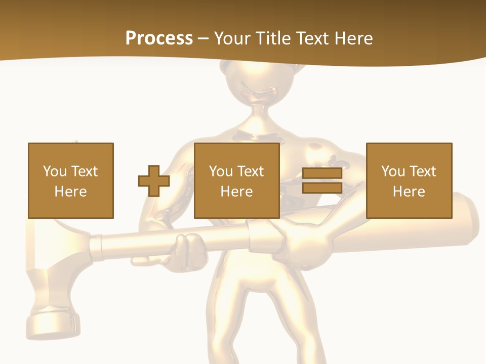 Contractor Isolated Hammer PowerPoint Template