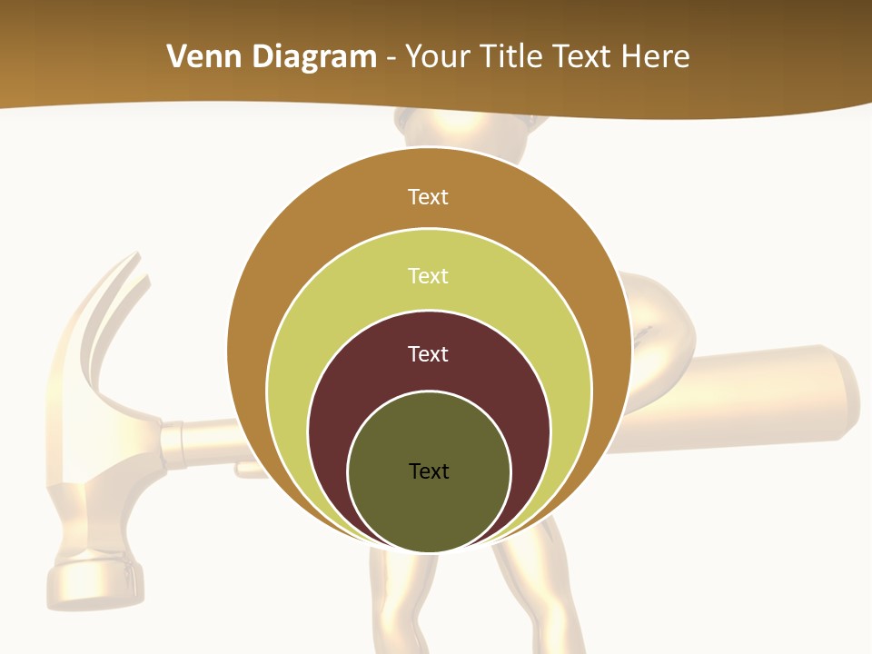 Contractor Isolated Hammer PowerPoint Template