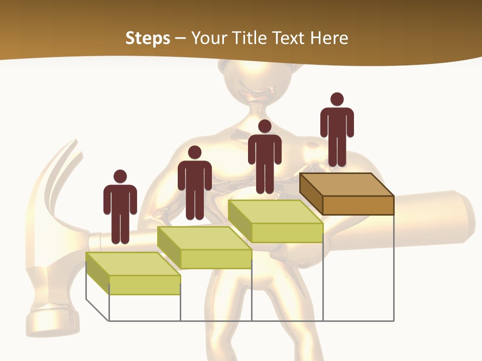 Contractor Isolated Hammer PowerPoint Template