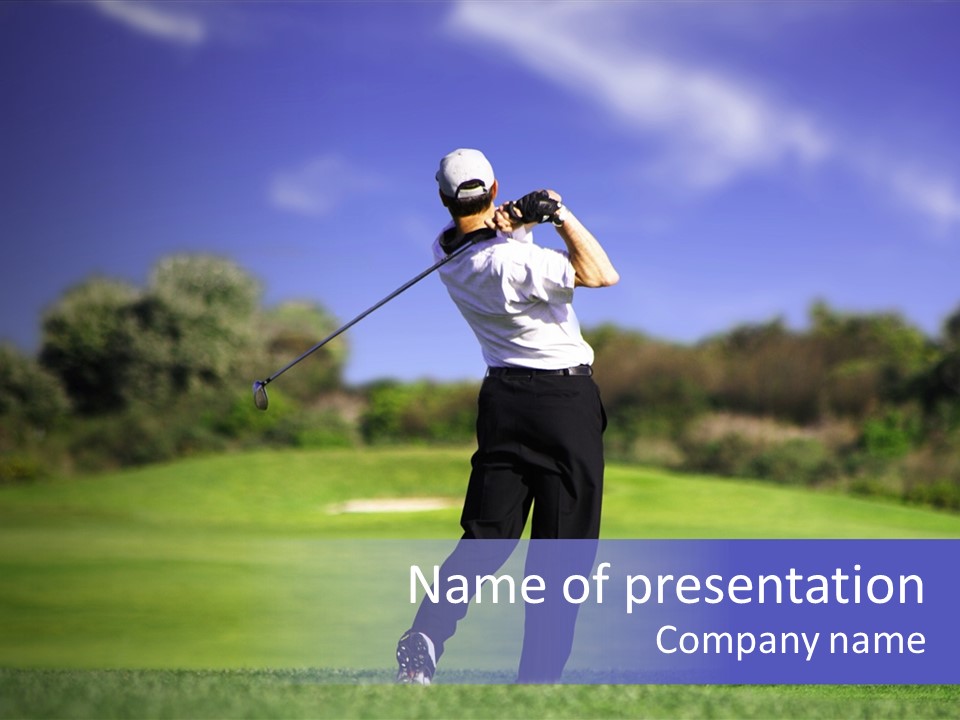 Outdoor Man Swing PowerPoint Template