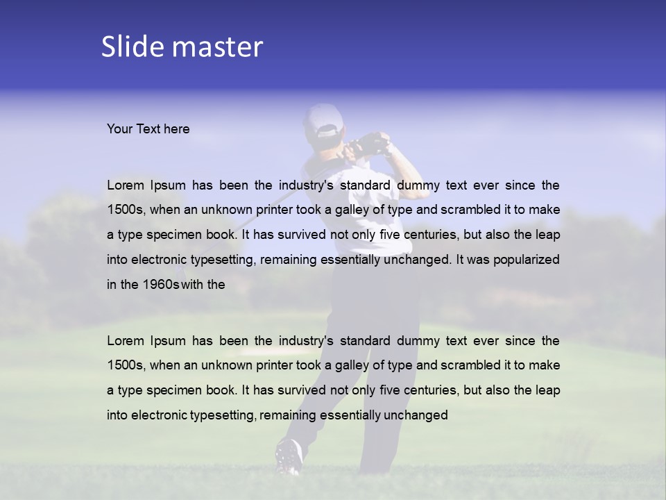 Outdoor Man Swing PowerPoint Template