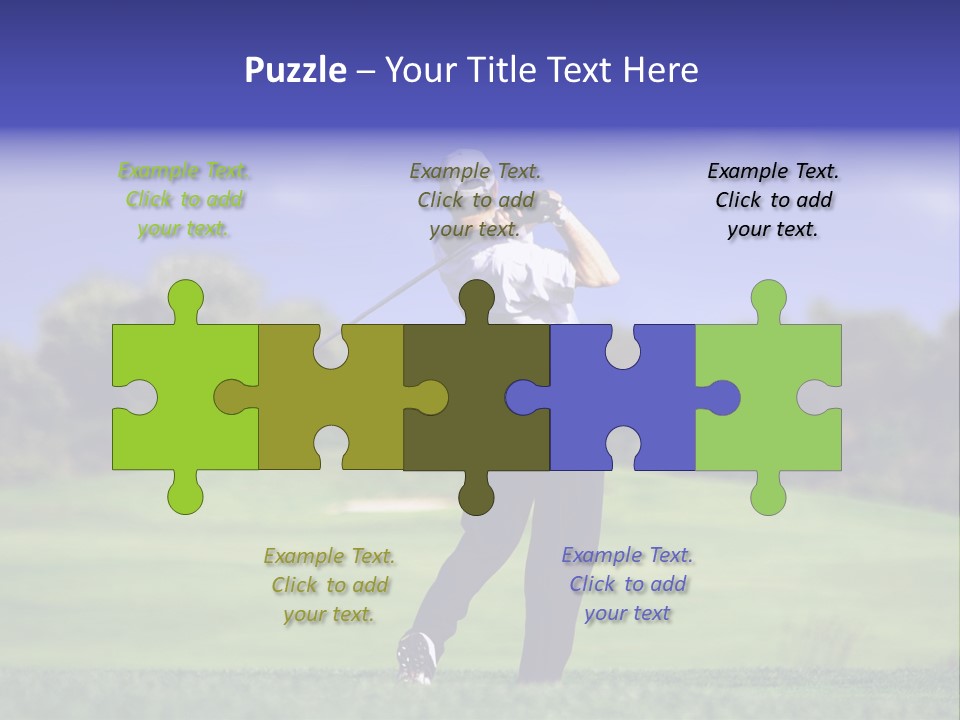 Outdoor Man Swing PowerPoint Template