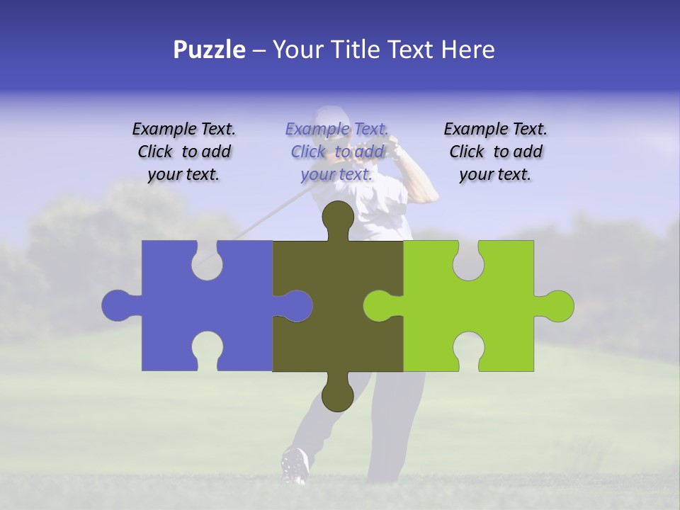 Outdoor Man Swing PowerPoint Template